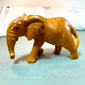 Hand Carved‎ Wooden Elephant Figure